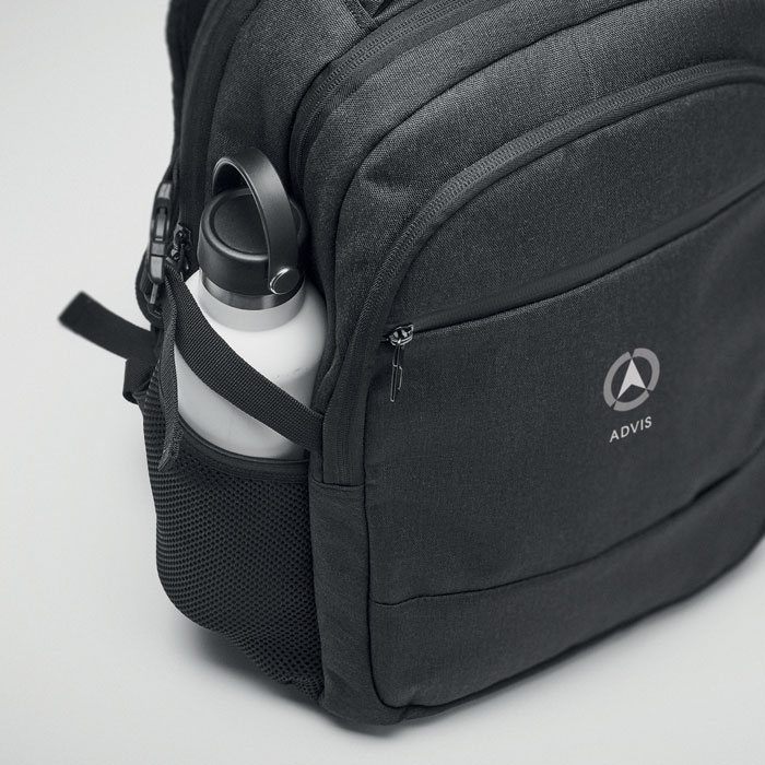 Mochila para portátil de 15'' en poliéster RPET 600D - HANA