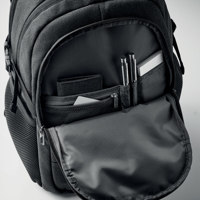 Mochila para portátil de 15'' en poliéster RPET 600D - HANA